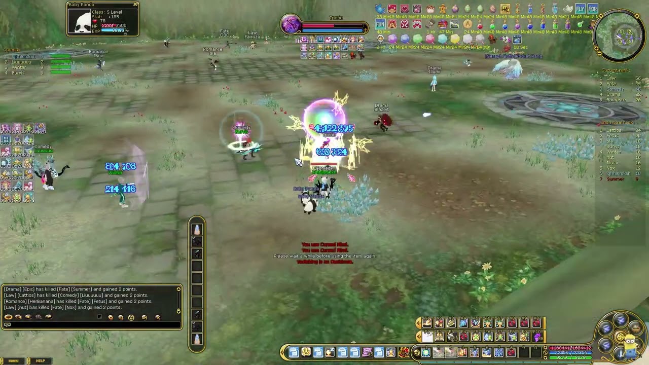 Insanity flyff 2022 06-12 my pov, pvp arcanist (high ping)