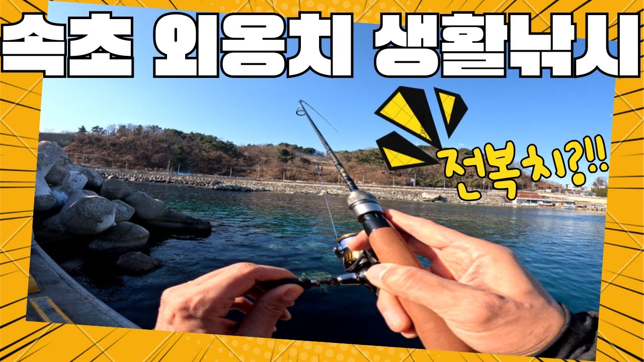 외옹치에서 전복치가 나와?! 사이즈 실화냐?!?!_속초 외옹치 생활낚시
