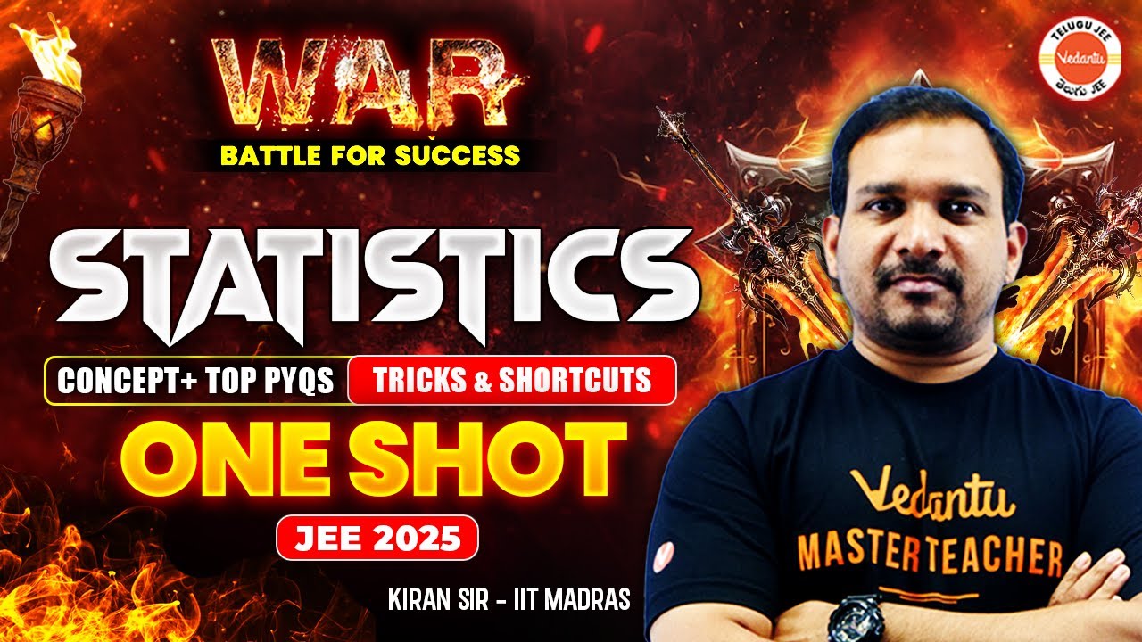 Statistics - One Shot | Concept + Top PYQs | Tricks & Shortcuts | JEE 2025 | Kiran Sir