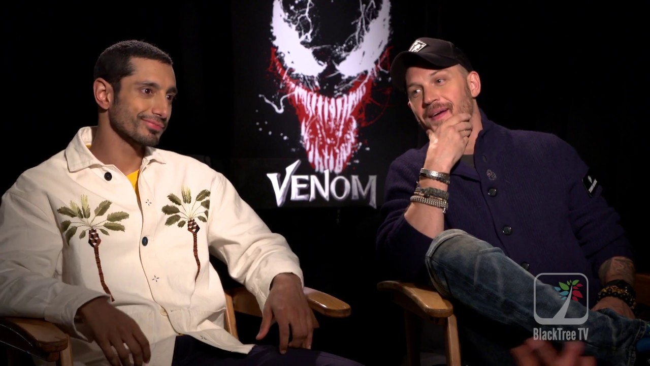 Tom Hardy and Riz Ahmed interviews for VENOM