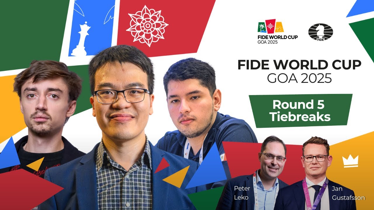 Chess ♟ | FIDE World Cup 2025 | Round 5 | Tiebreaks | ft 🇻🇳 Le Quang, Dubov, 🇲🇽 Martinez and more