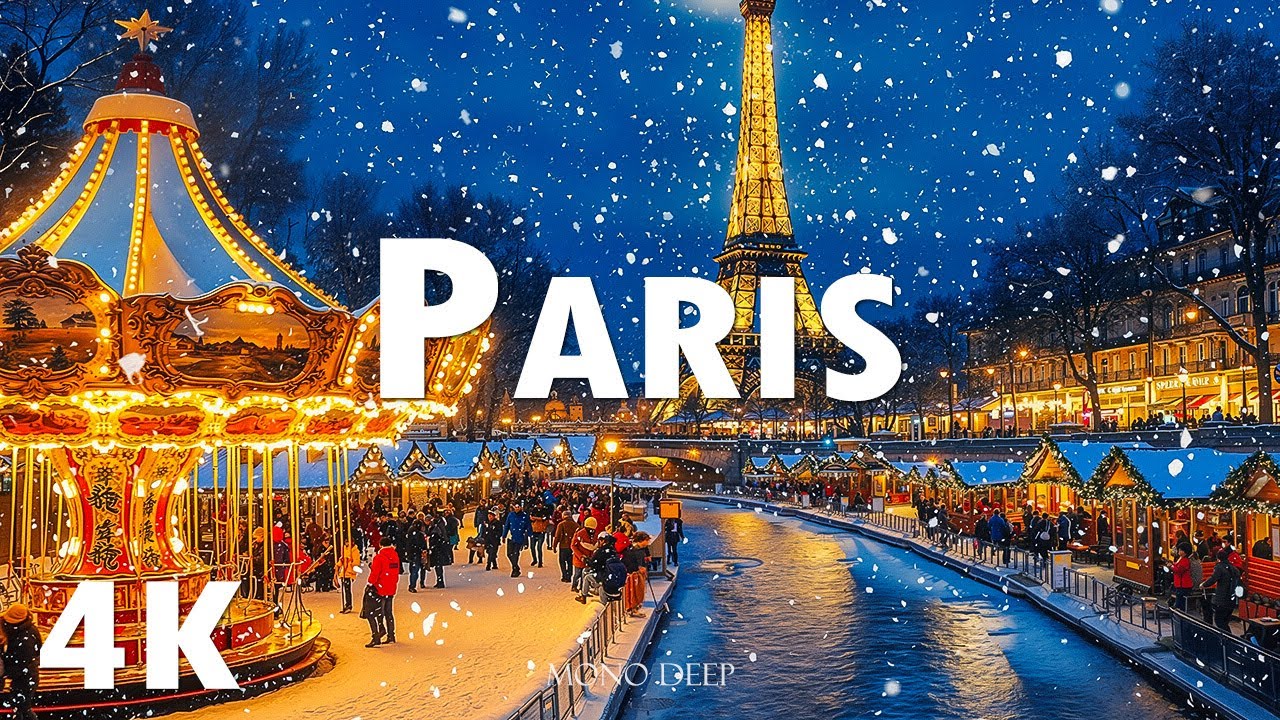 Paris Christmas 4K | Magical Christmas Markets, Holiday Lights & Winter Walk in 4K
