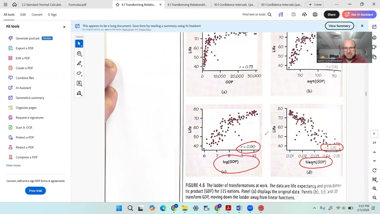 Stats 4.1 Transforming Relationships part 1