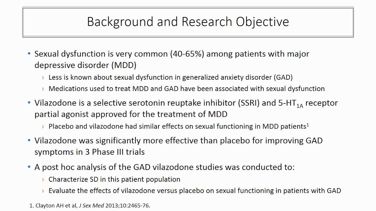 Vilazodone effect on sexual function in GAD patients - 103408