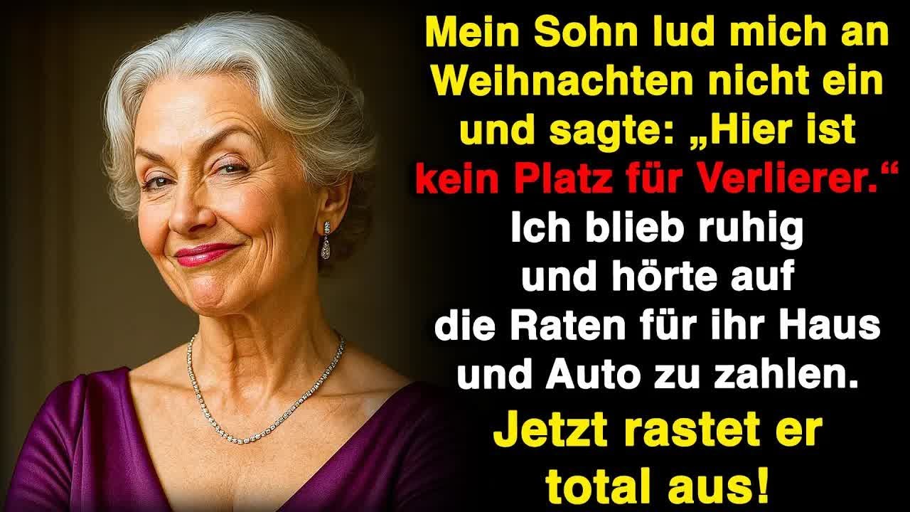 Mein Sohn lud mich nicht zu Weihnachten ein und sagte  „Ich will keine Alten dabei haben!“