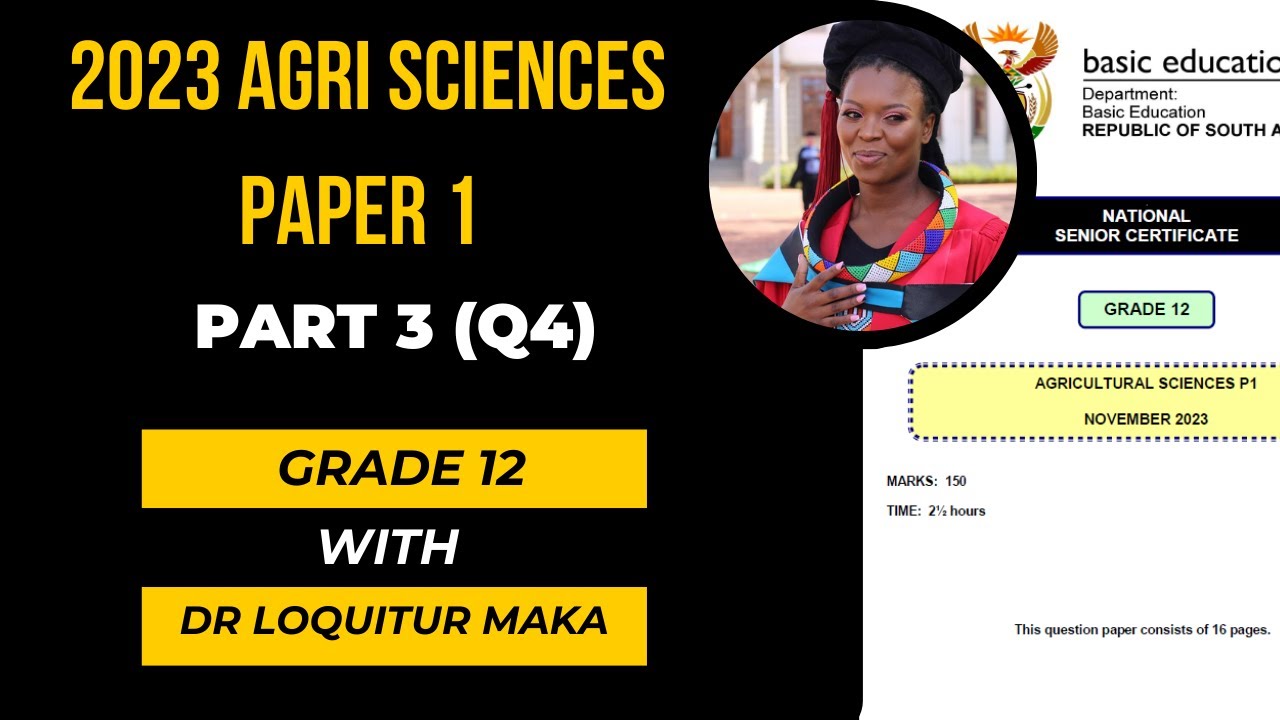 Agricultural Sciences P1 Nov 2023  Part 3 Question 4 Animal Reproduction