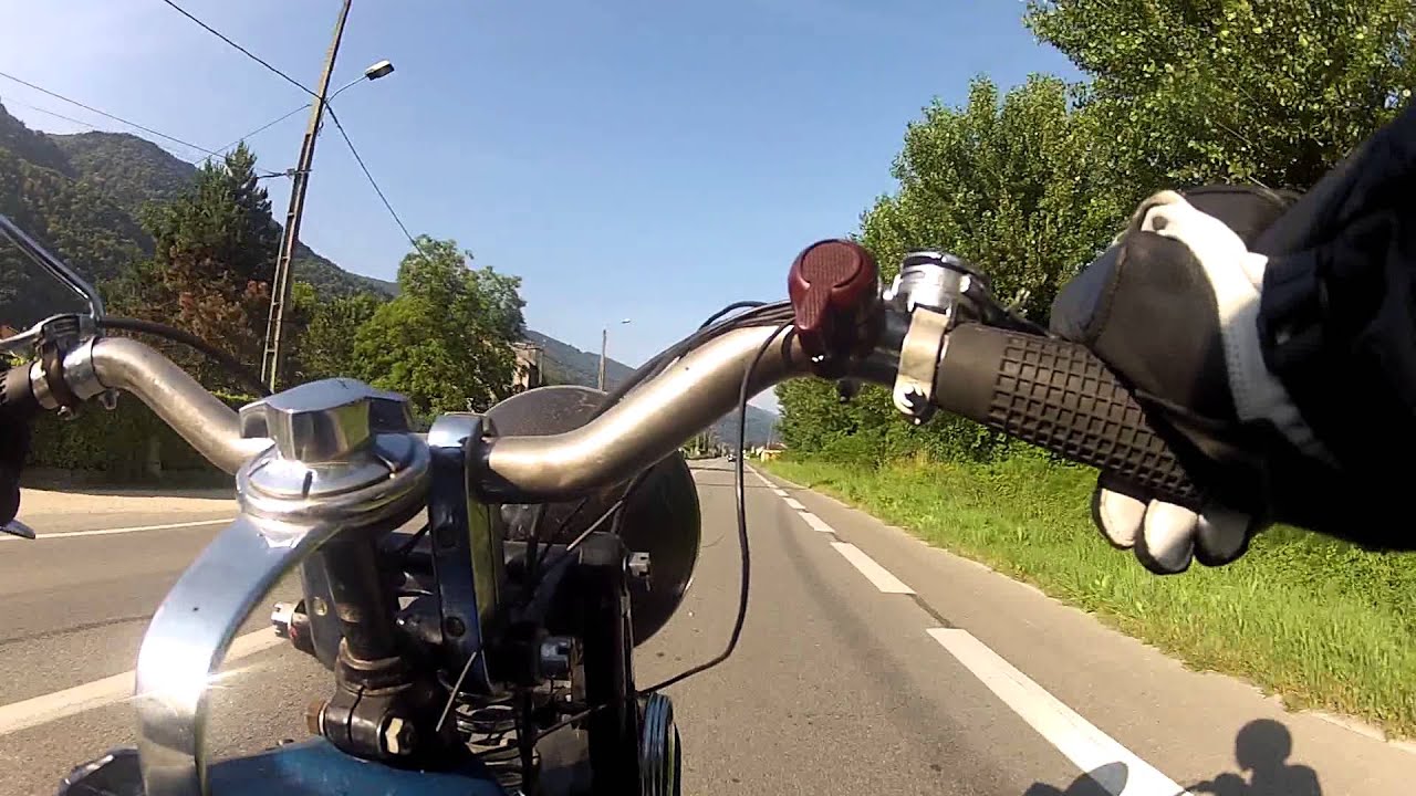balade en moto Dresch 500 bicylindre de 1930