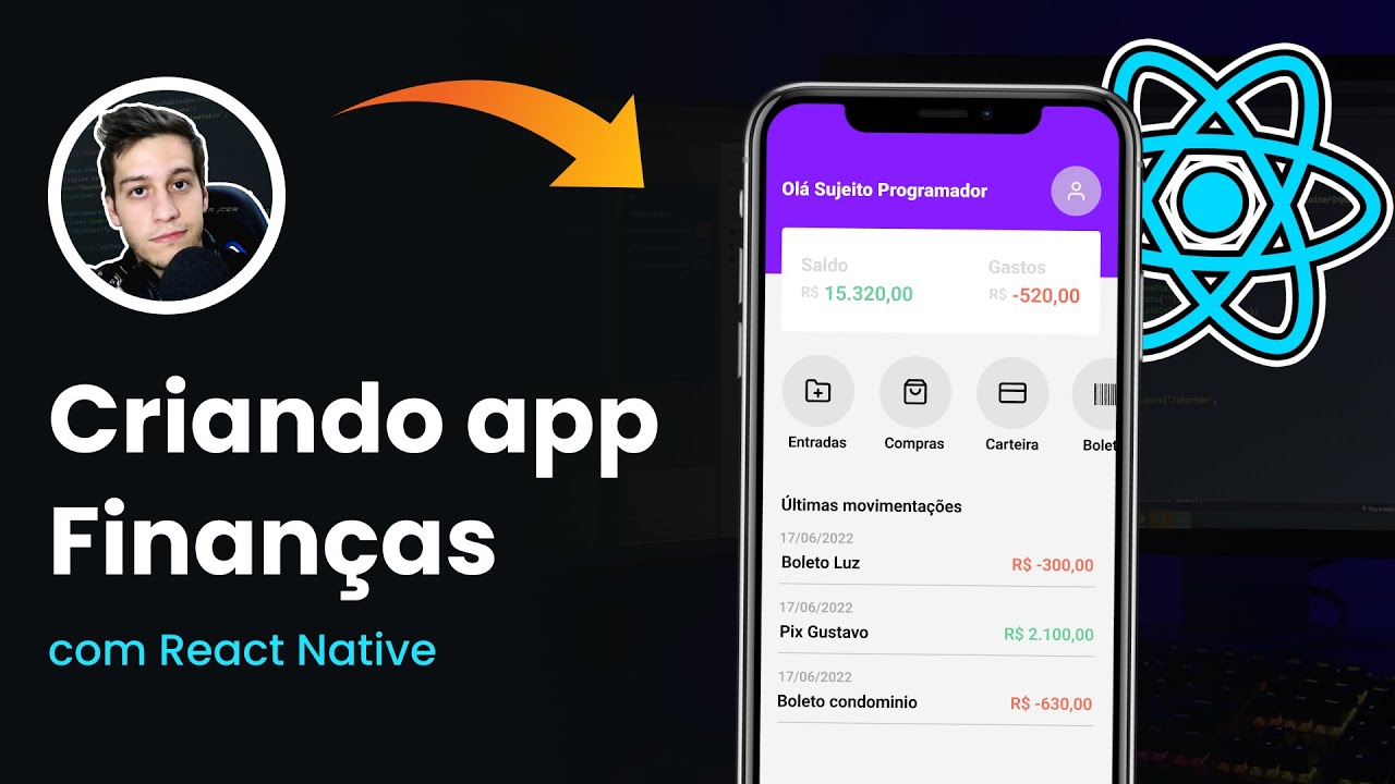 Criando app finanças passo á passo com React Native 👌🔥