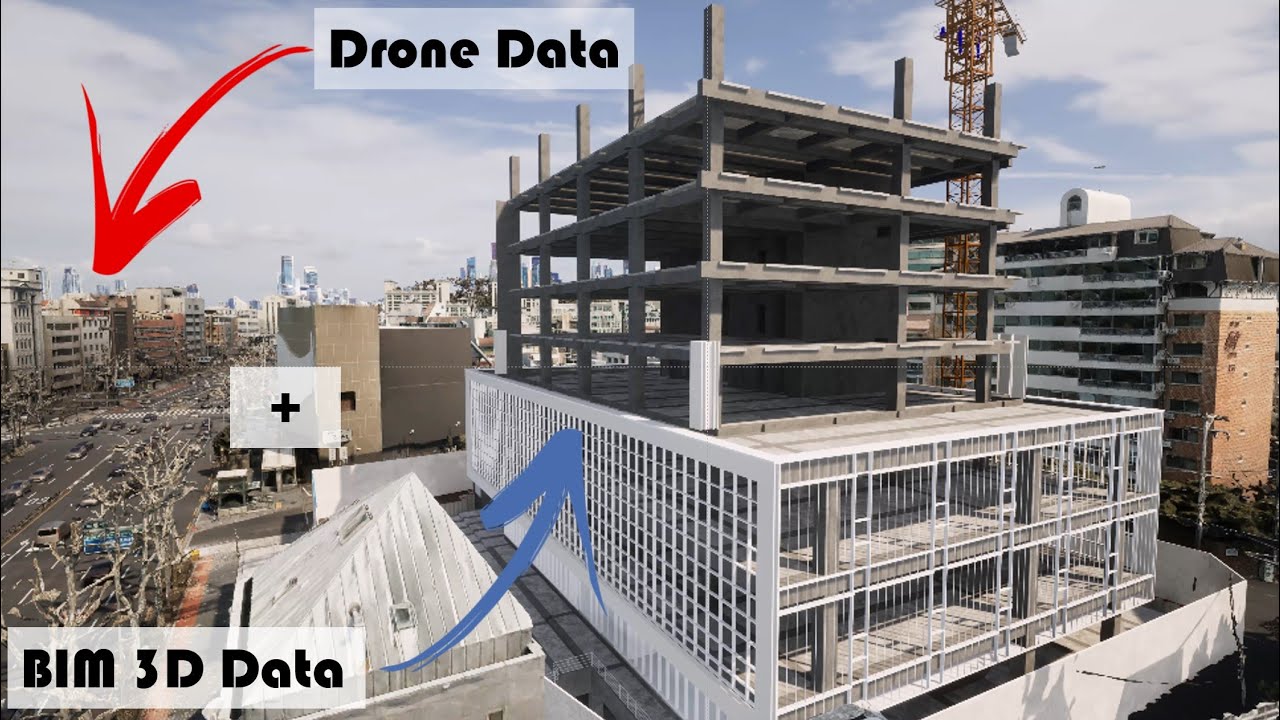 Twinmotion Construction Animation | BIM + Real Drone 3D Environment