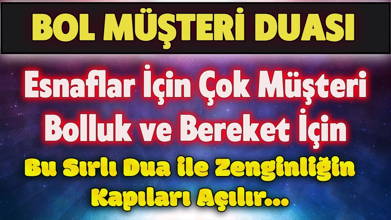 Bol Müşteri ve Bereket İçin Dua Dualar Hazinesi