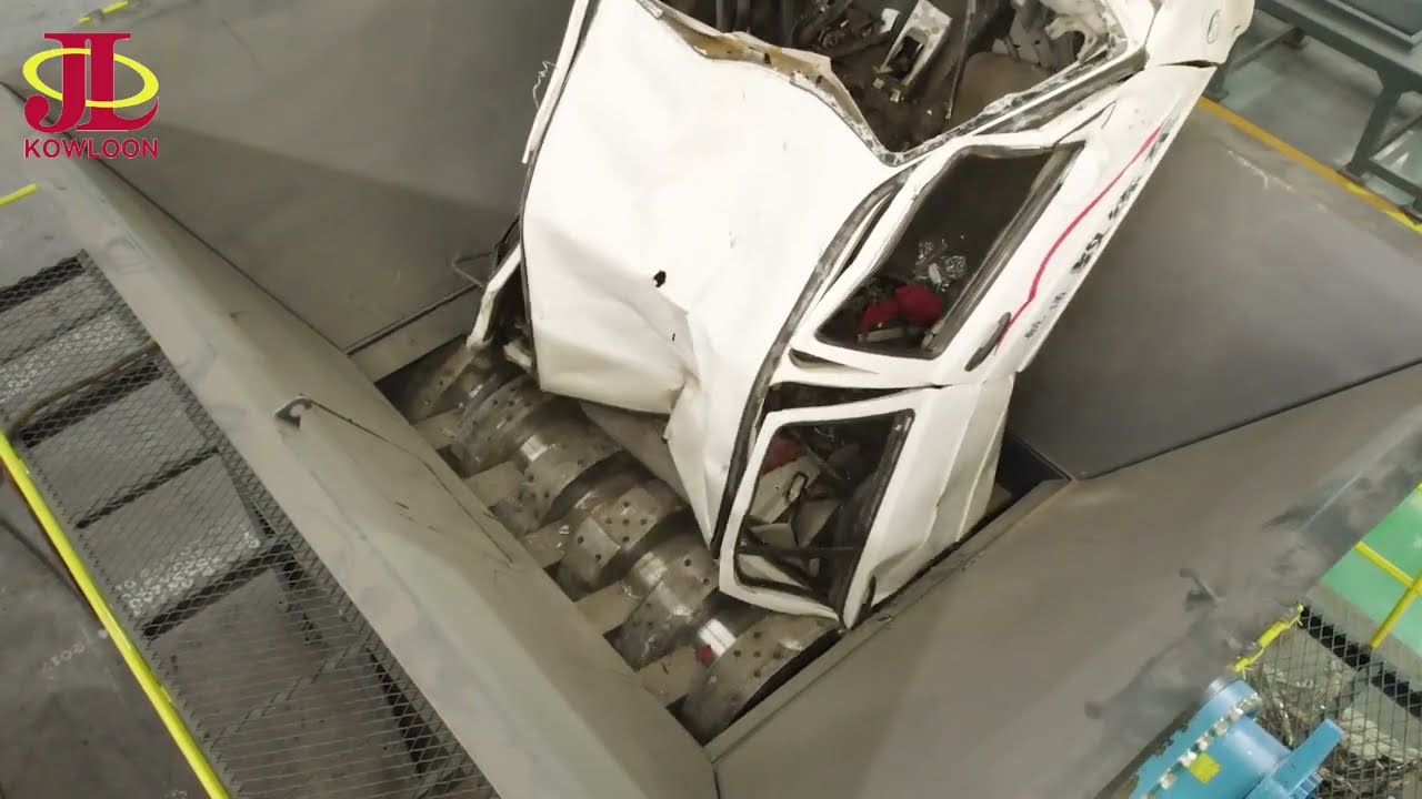 Double Shaft Shredder for Scrap Metal Car Plastic Wood Tire Cardboard Solid Waste Recycling Plant