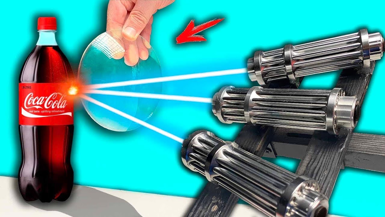 Saya telah memperkuat tiga sinar laser dengan lensa burn-through yang besar! Apa yang terjadi?