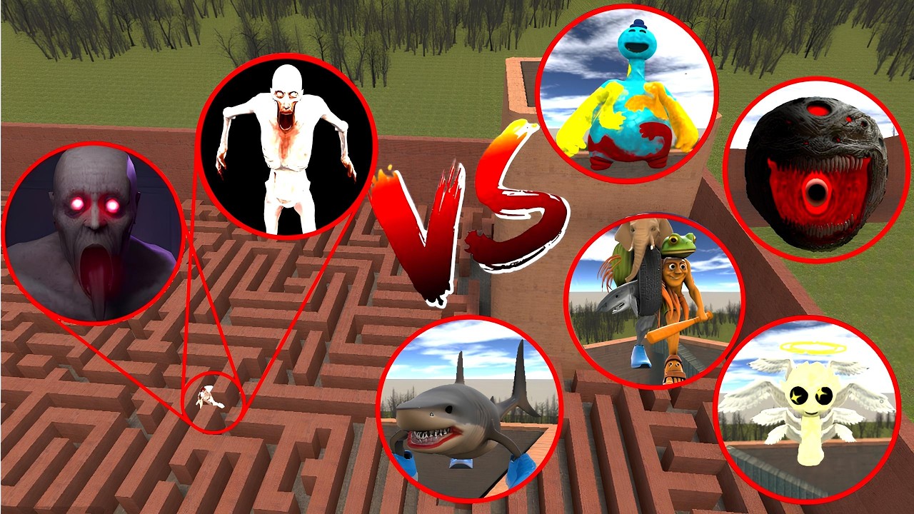 Doey Female VS Tung Tung Tung Sahur VS Sonic VS SCP 096 In Garry's Mod.#scp096 #garrysmod  #nextbots