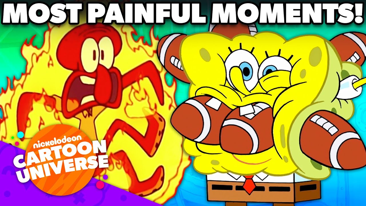 Most PAINFUL Moments Ever in SpongeBob! 🤕 | Nicktoons
