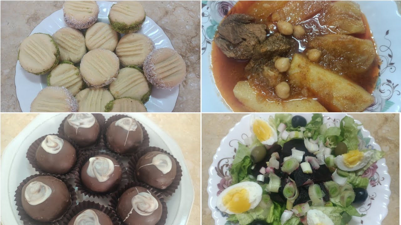 مالح و حلو👌جواز البسباس و البطاطا مريقة حمرا/  بنيون بمقادير بسيطة👌 حلوى الفرشيطة سهلة و بنينة😋