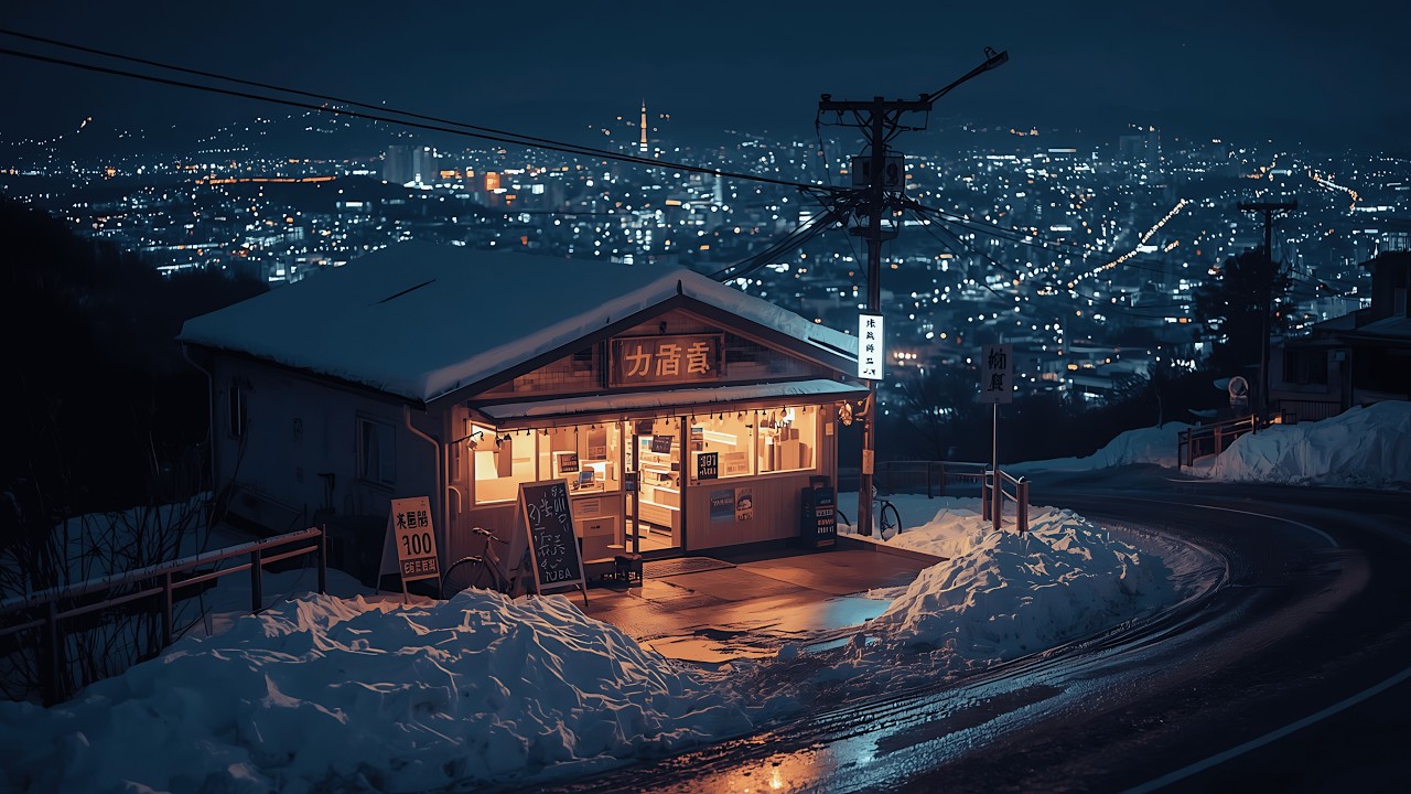 Under Tokyo Street Lights | Lofi 90s Nostalgia by the Roadside Shop