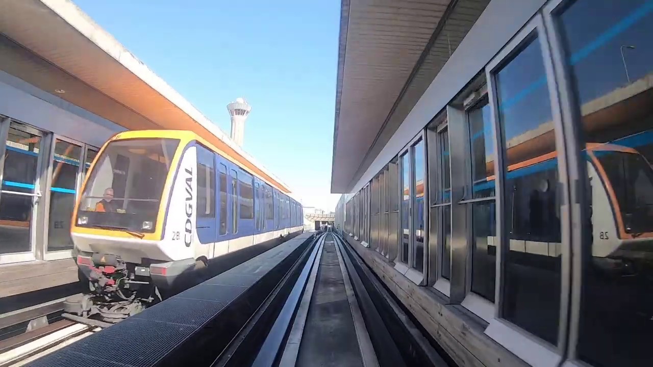 [Cab Ride] Ligne 1 de CDGVAL / Terminal 1 ➡ Terminal 2 - Gare