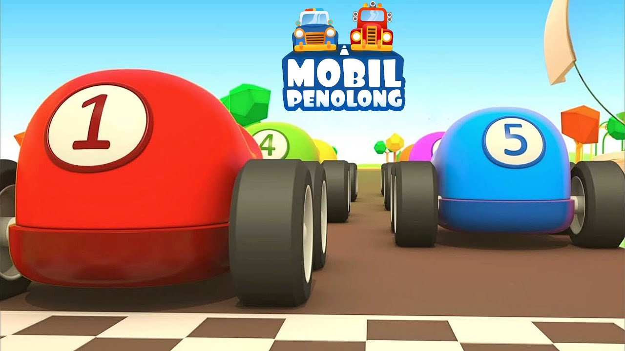 Mobil Penolong & mobil balap anak | Belajar warna menggunakan mobil mainan anak | Kartun untuk anak