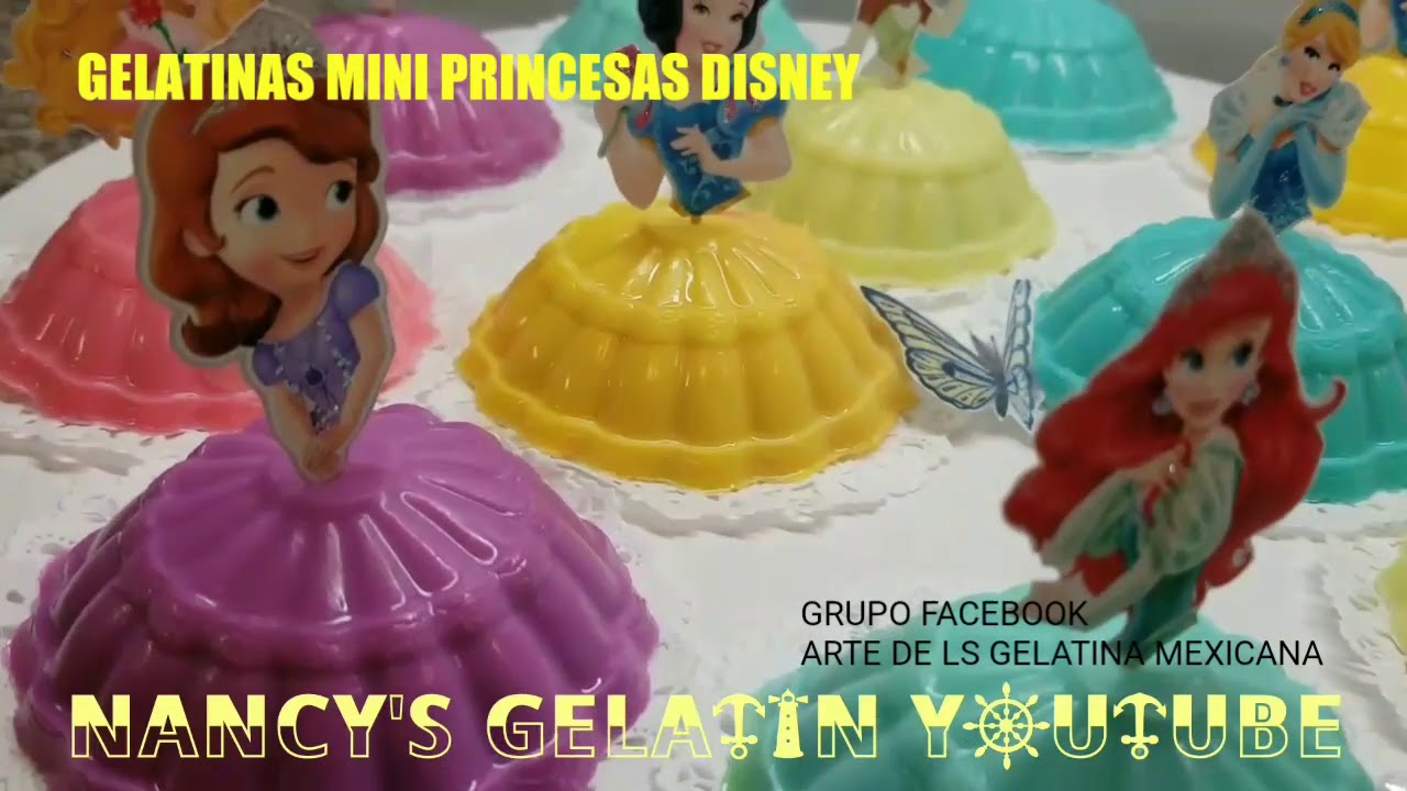 MINI GELATINAS PRINCESAS DISNEY CON UN SOBRE DE SABOR COCO