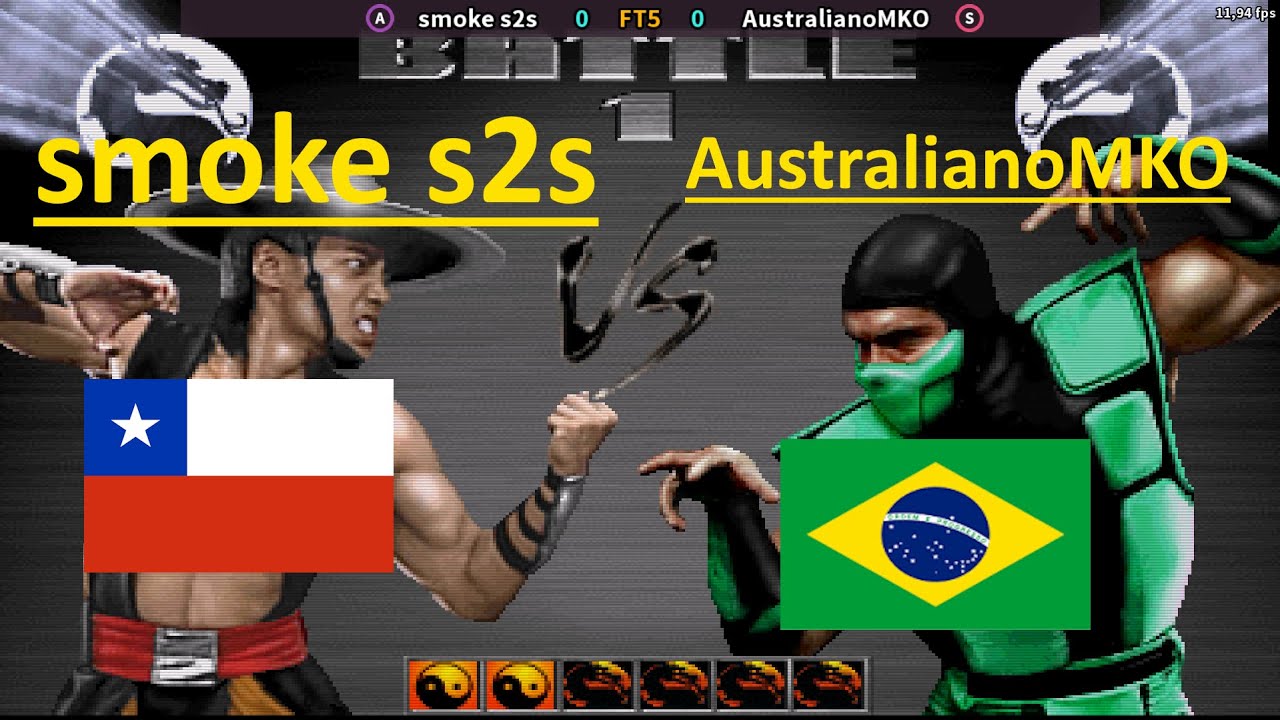 Ultimate Mortal Kombat 3 (rev 1.2) - smoke s2s vs AustralianoMKO FT5 - 1080P/60FPS