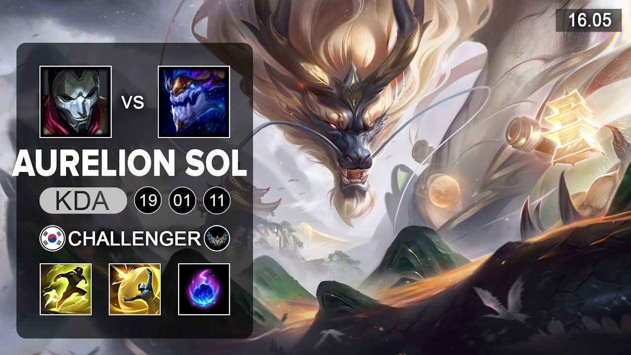Aurelion Sol vs Jhin ADC - EUW Challenger - Patch 16.05 Season 16