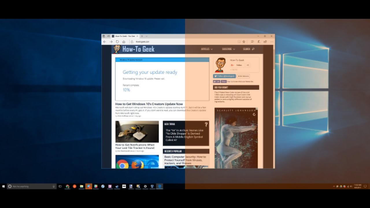 How set Night light in windows 10 computer