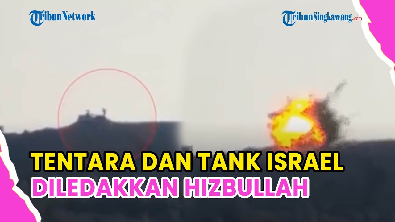 🔺DETIK-DETIK TENTARA DAN TANK ISRAEL DILEDAKKAN HIZBULLAH DI ATAS BUKIT❗
