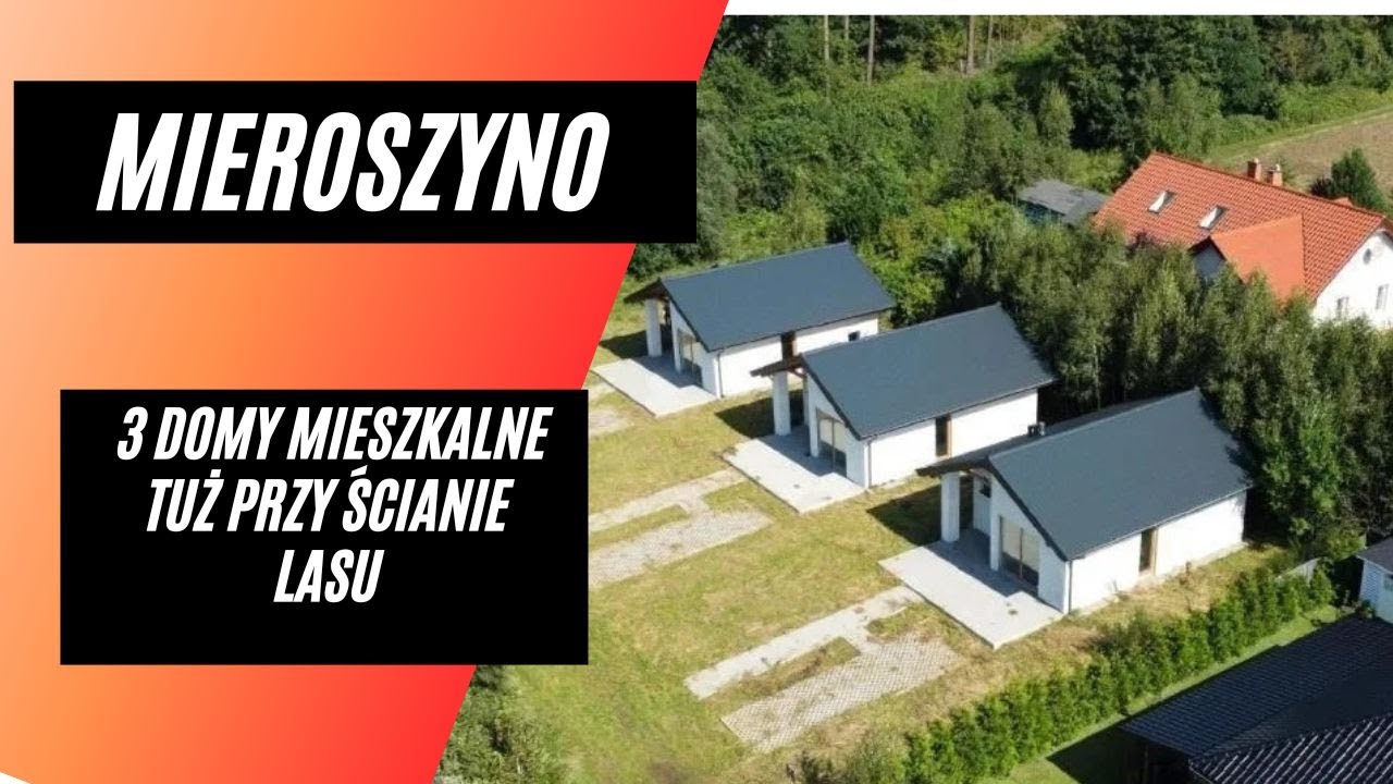 Mieroszyno - mały dom typu bungalow tuż przy ścianie lasu