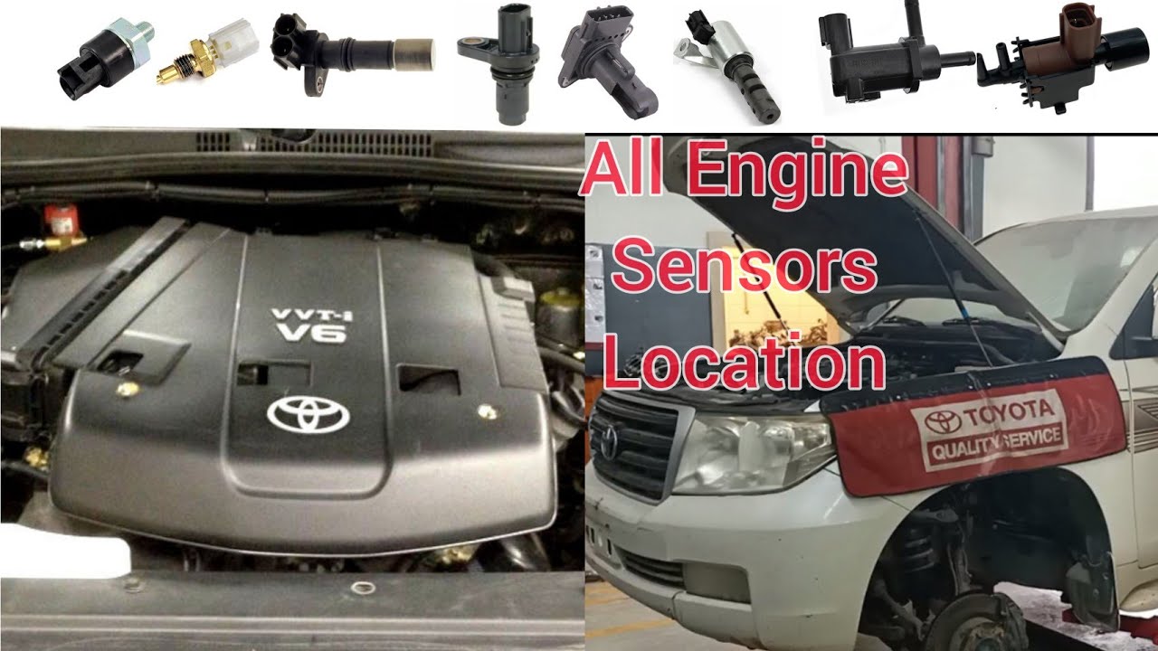 1GR-FE V6 4.0L Engine Sensors Location And Name Of Toyota Land Cruiser