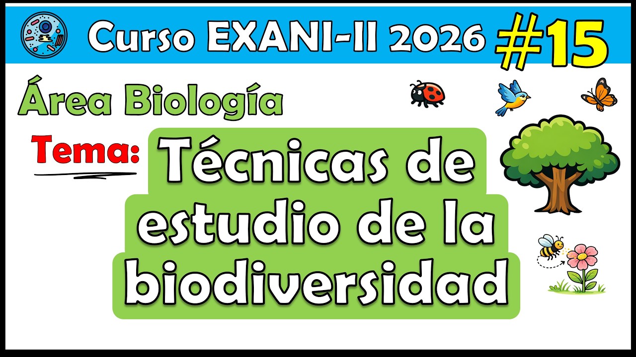 Curso EXANI II 2026 Biología Técnicas de estudio de la biodiversidad #15