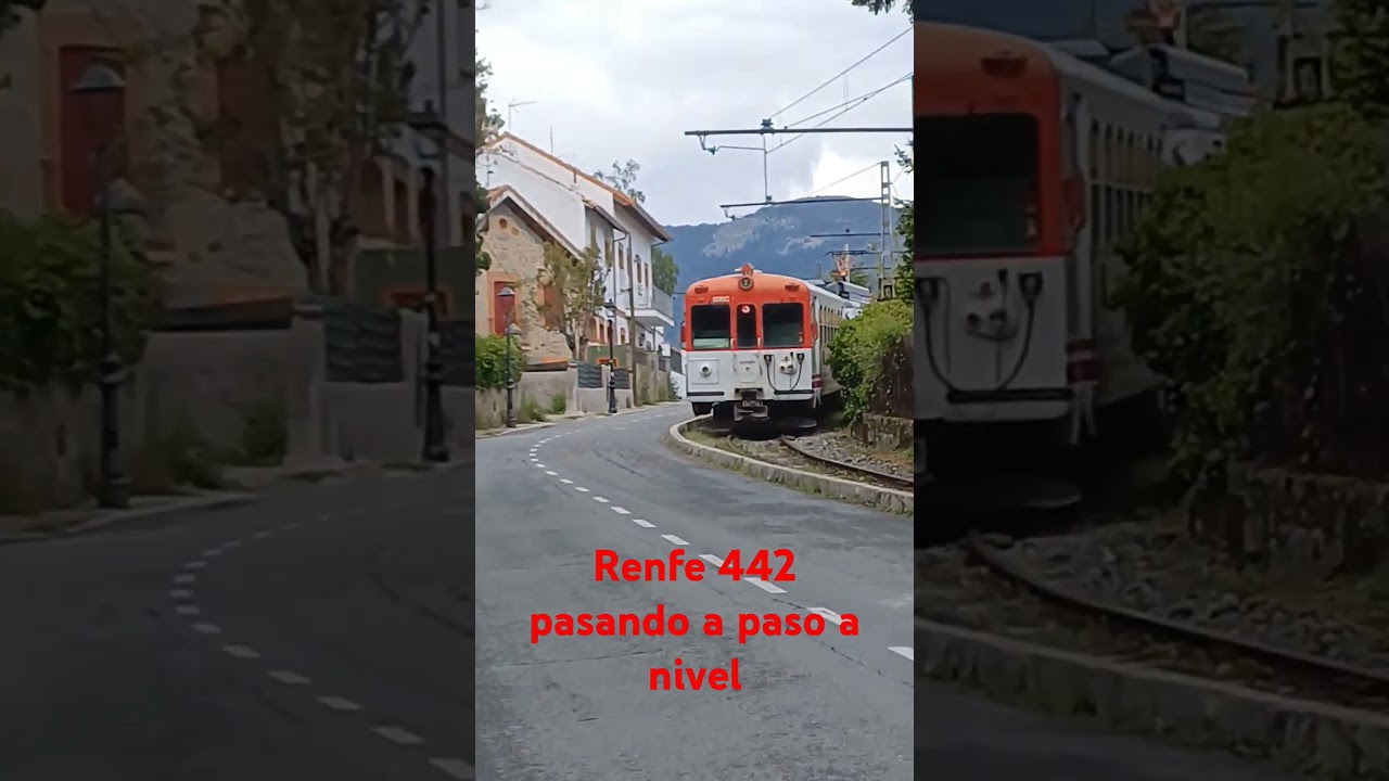 linea c9 cercedilla cotos renfe 442 pasando por paso a nivel por cercedilla