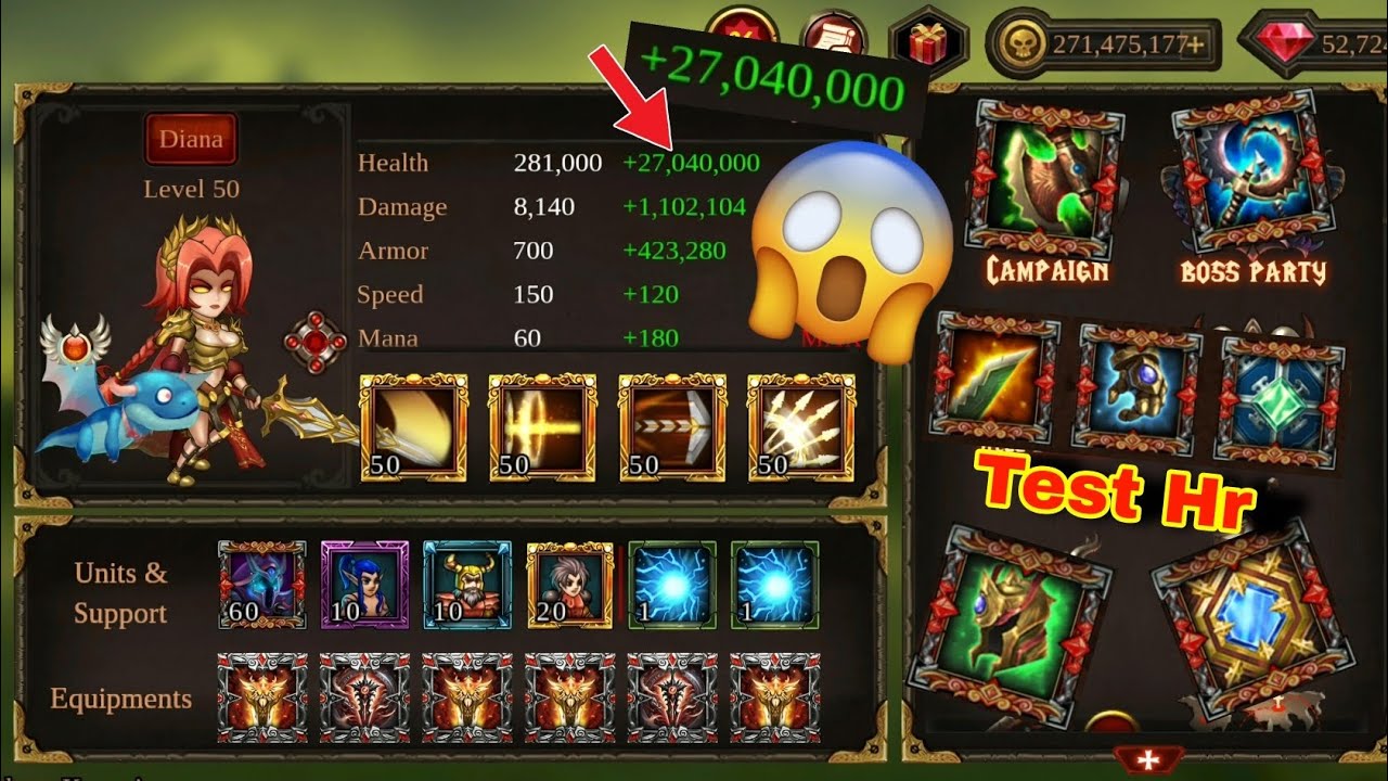 #day3 👿 Diana 30M Health 👿 || 🔥Emperor Ssr 🔥|| Epic Heroes War || EHW - 2025