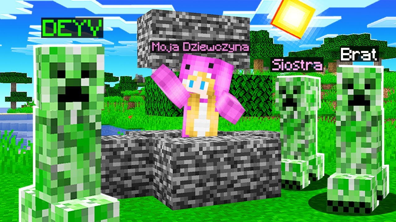 Oszukujemy MOJĄ DZIEWCZYNĘ JAKO MOBY w Minecraft!