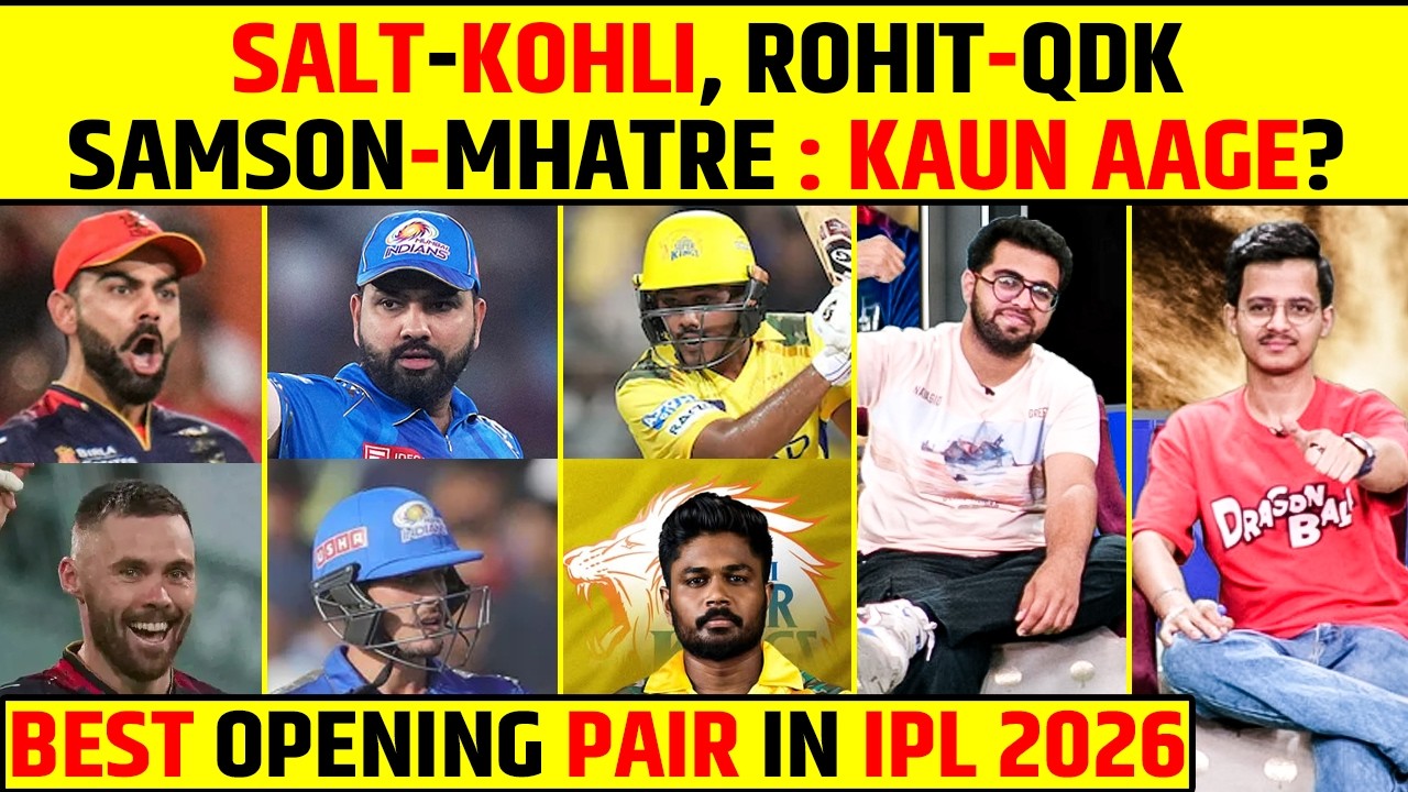🔴SALT-KOHLI OR ROHIT-QDK? WHICH IS THE BEST OPENING PAIR IN IPL 2026?#ipl2026