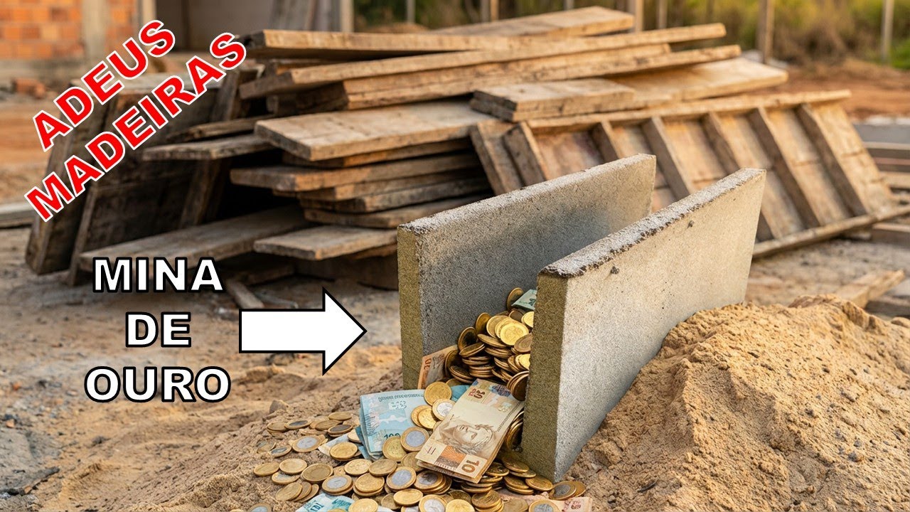Pare de usar madeiras! Olha a economia com as canaletas de concreto celular.