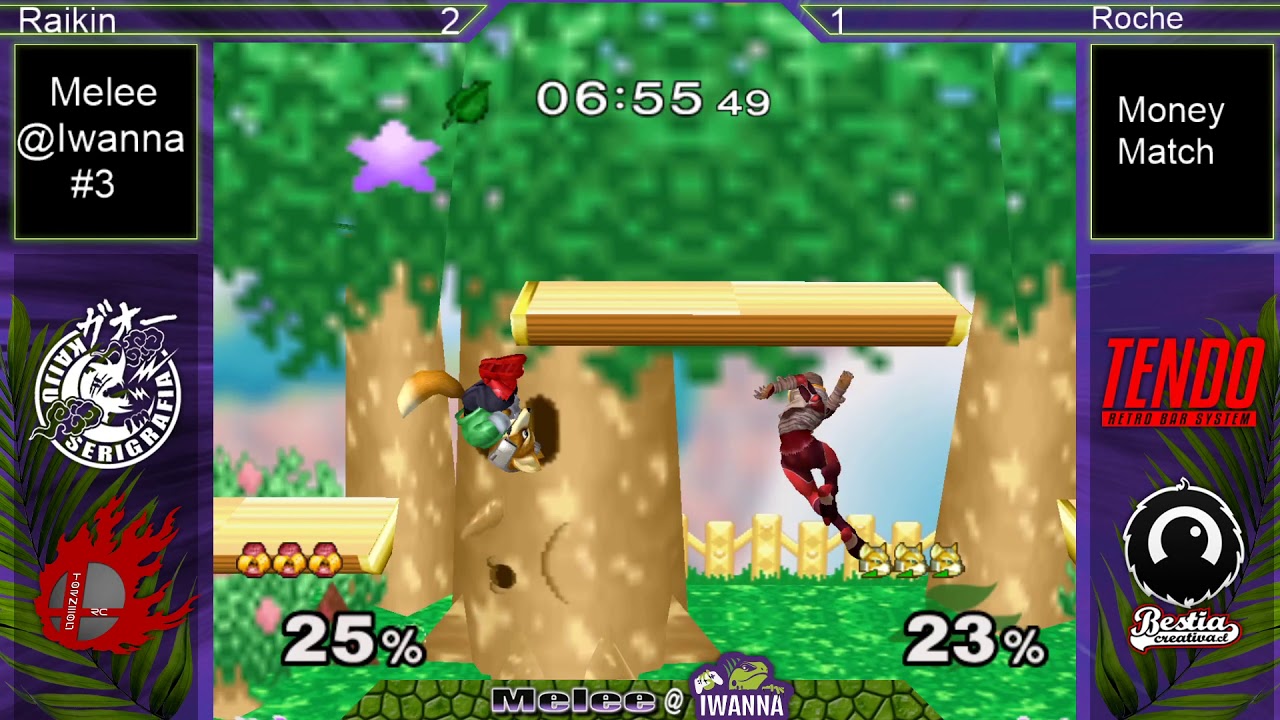Melee @ Iwanna #3 SSBM - Raikin (Sheik) vs Roche (Fox) - Money Match