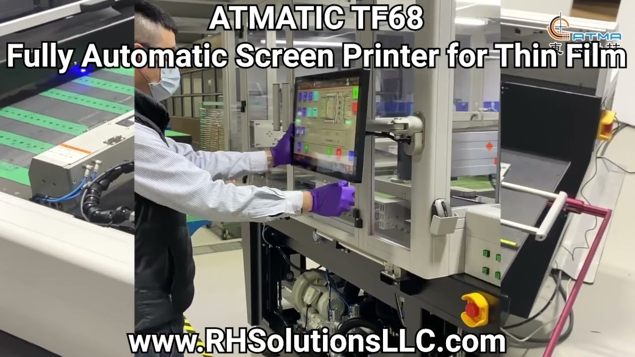 ATMATIC TF68 Fully Automatic Camera Registering Screen Printer for Thin Film
