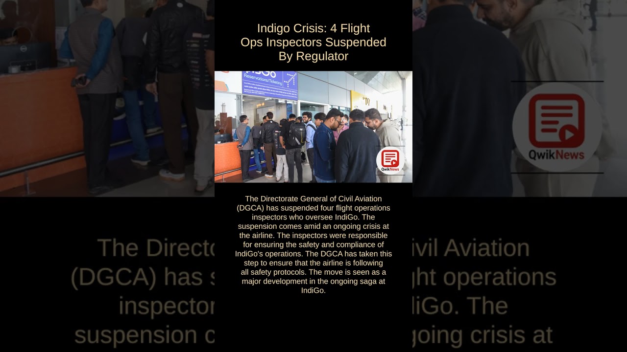 Indigo Crisis: DGCA Suspends 4 Flight Ops Inspectors
