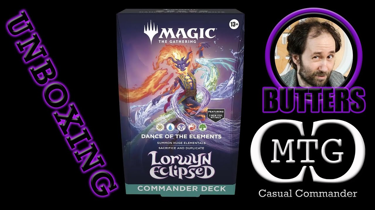 Unboxing Dance of the Elements with Butters. #mtg #lorwyneclipsed #danceoftheelements #precon #fyp