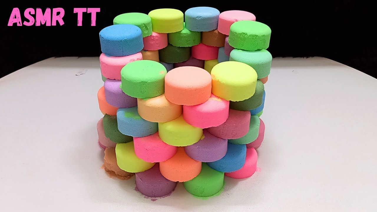 Baking soda crush asmr |rainbow color|🌈🌈