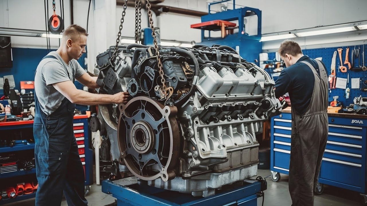 Man Assembles TRUCK ENGINE Perfectly Engine rebuild Amazing Engine Restoration @The _Mechanic_868