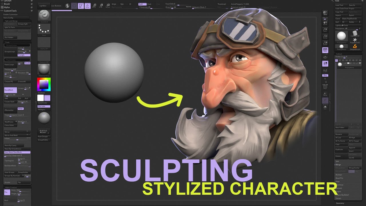 Step-by-Step Showing in ZBrush Sculpting Stylized Character