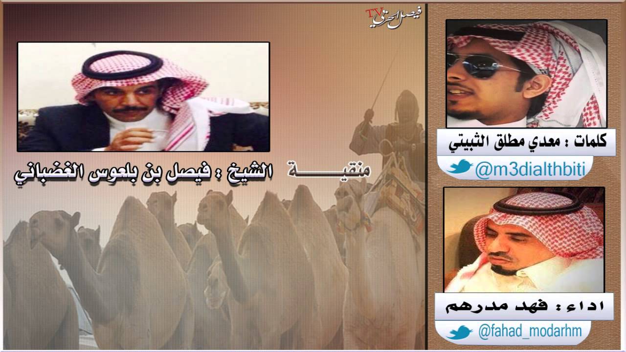 شيله في منقية الشيخ : فيصل بن بلعوس الغضباني / كلمات : معدي مطلق الثبيتي / اداء :فهد مدرهم