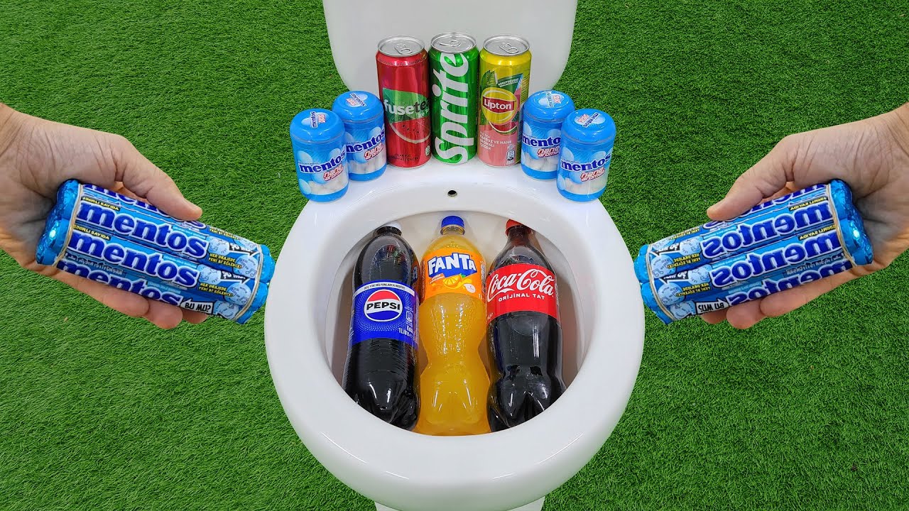 Большие Pepsi, Coca Cola, Fanta против популярных газировок!!! Sprite, Fuse Tea, Lipton и Mentos ...