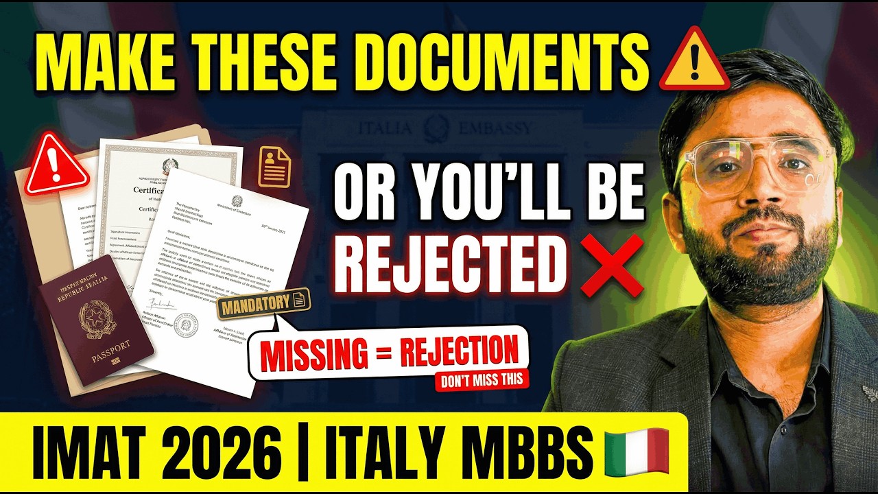 IMAT 2026 | Italy MBBS | Documents List + Format + Process Explained⚠️ Make It OR Face Rejection ❌