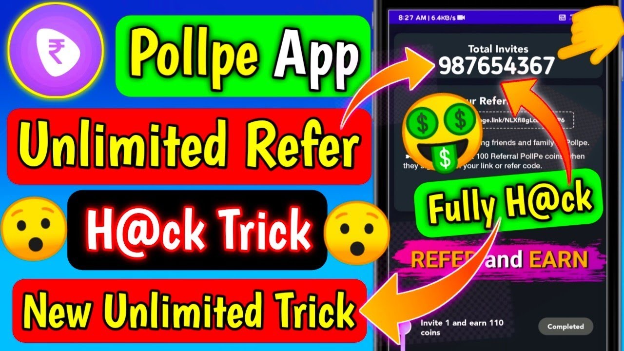 Pollpe App Refer Bypass Trick | Pollpe Refer Script | Pollpe Referral Code 2023