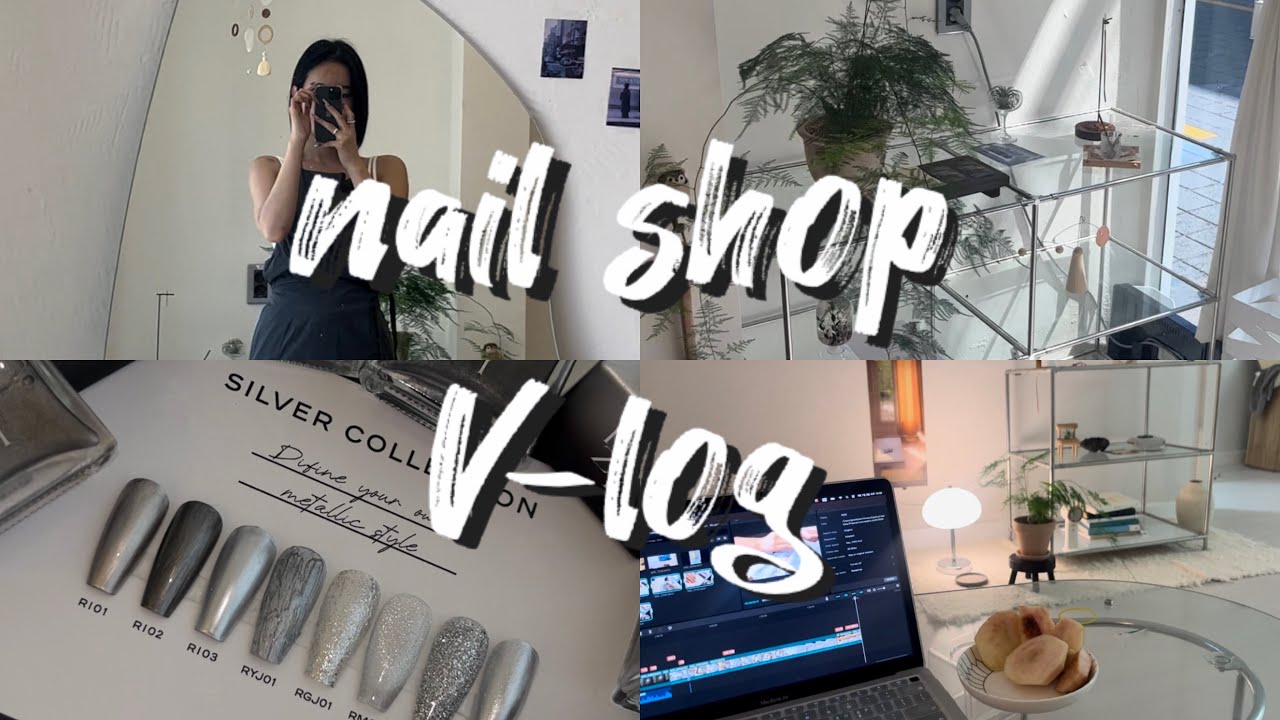nail shop/nail v-log/네일샵 브이로그/1인샵원장/6월-8월브이로그/초보유튜버/택배언박싱