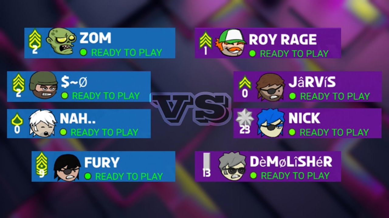 Pro 4vs4 ft.Nick, Demolisher and Fury