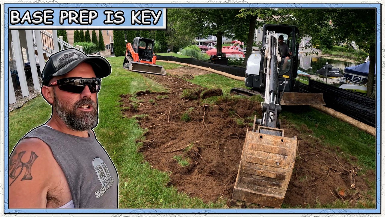 Lay Out, Excavate & Backfill For a Block Retaining Wall