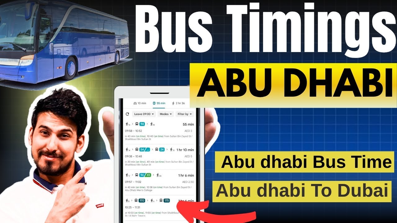 Abu dhabi bus Timings | How to check abu dhabi to dubai bus timings from airport #bustiming
